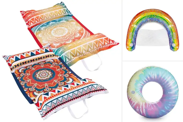 Detailed view of Best Boho-Style Pool Floats: Vibrant, Eco-Friendly Comfort