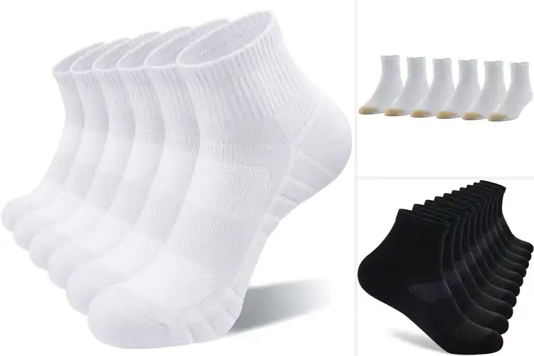 Detailed view of Best Cotton Quarter Athletic Socks