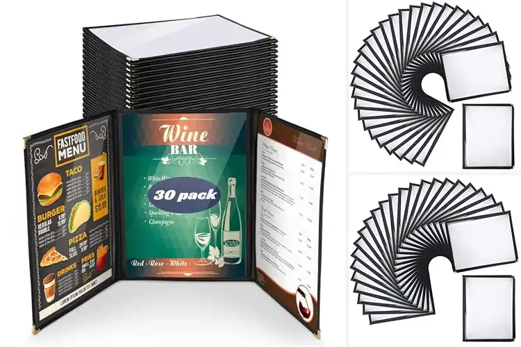 Detailed view of Best Folding Menu Covers for a Polished Dining Look