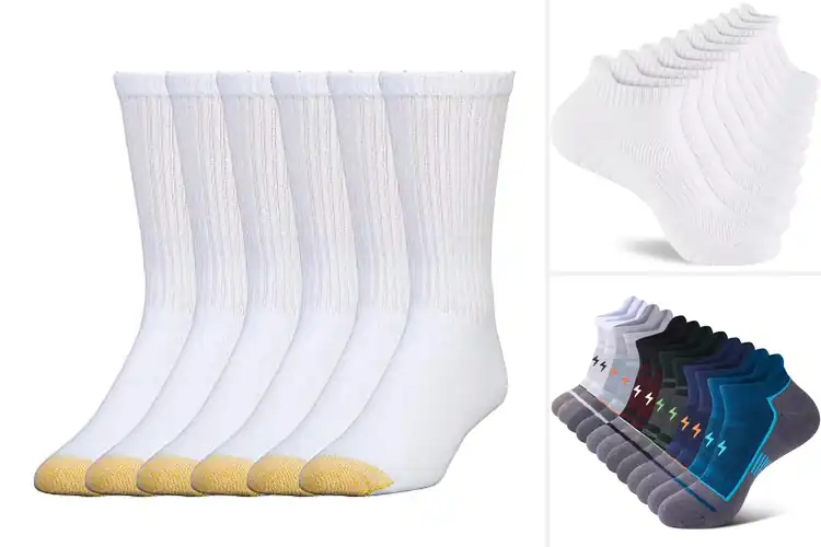 Detailed view of Best Men’s Cotton Athletic Socks