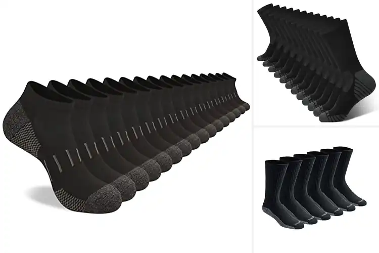 Detailed view of Best Men’s Moisture-Wicking Athletic Socks