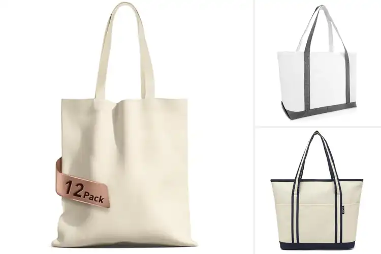 Detailed view of Best Premium Canvas Beach Tote