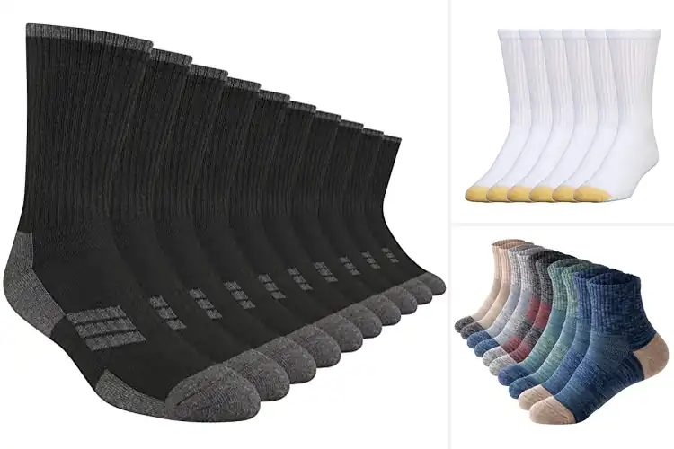 Detailed view of Best Reinforced Toe Athletic Socks