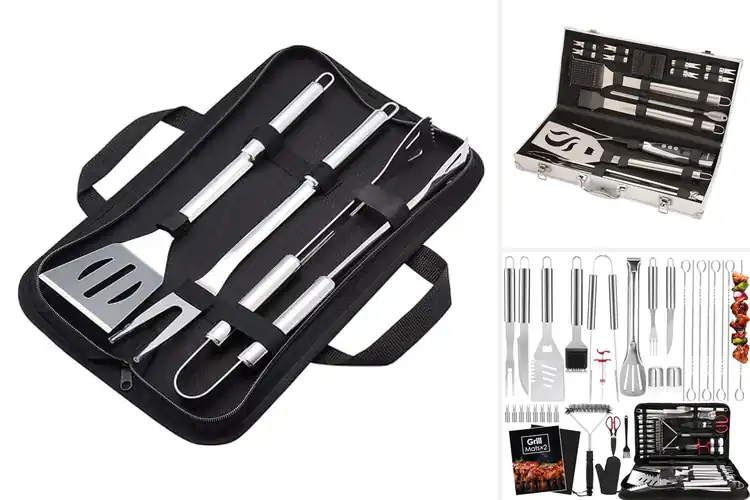 Detailed view of Best Stainless Steel Grill Tools Set