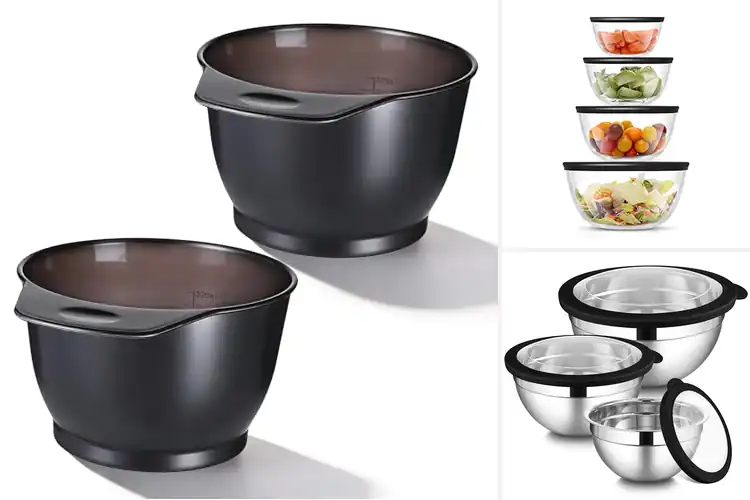 Detailed view of Best Transparent Black Mixing Bowls